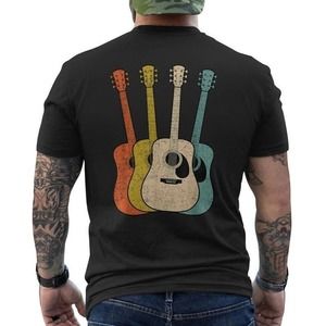 Retro Acoustic Guitar Guitarist Cool Music Unisex T-Shirt